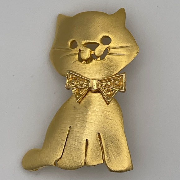 Vintage Brooch Ultra Craft Kitty Cat Pin - Picture 1 of 7